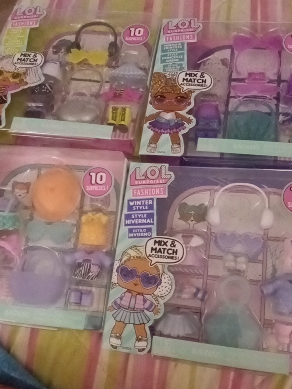 L.O.L. Surprise! Fashions Mix & Match Kids Toy Accessory Pack - Purple & Pink
